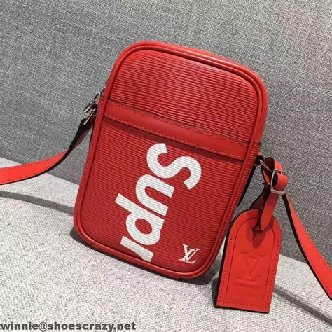 supreme lv side bag replica|real supreme markings.